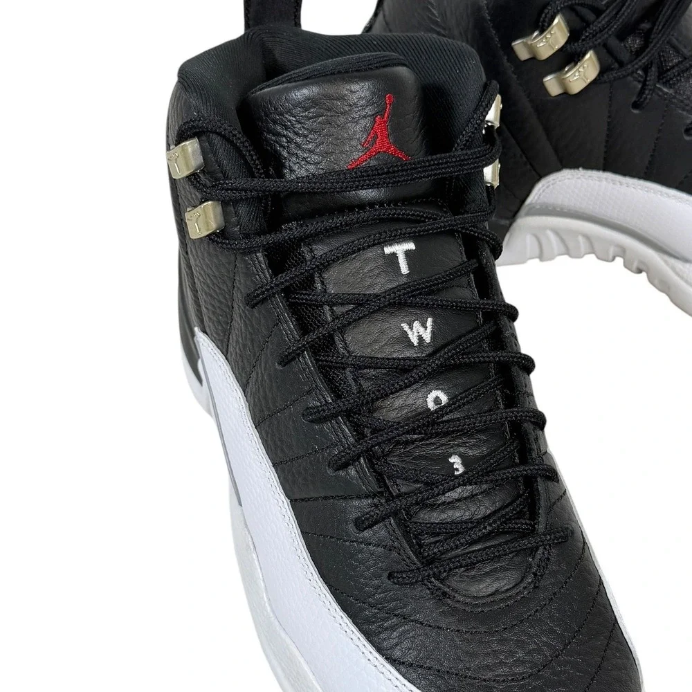 Air Jordan 12 Retro GS Playoffs Black White Varsity Red 153265-006 Size 7Y Men 7